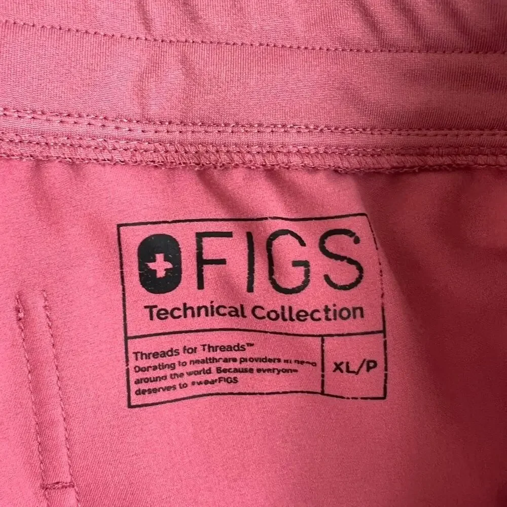 Figs Scrub Joggers Women's XL Mauve Pink Fuschia Pockets Stretch Medical